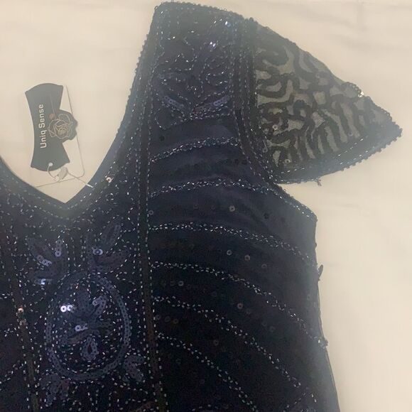 💥nwt Uniq Sense Sequin Art Deco Flapper Dress💥 - Picture 5 of 9
